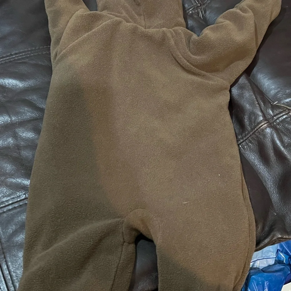 Old Navy Baby Boy Snowsuit Warm Suit Winter Outfit Brown Teddy Bear 3-6 months